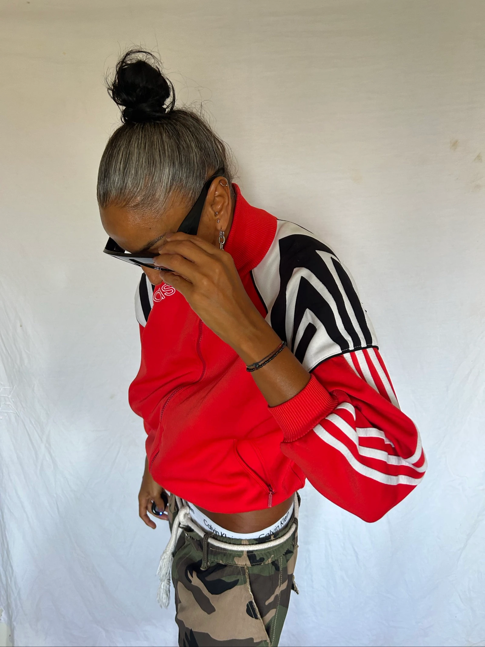 Chaqueta/chaleco - adidas / bordado - cuello alto / top - vintage - Y2K - oversize – photo 13